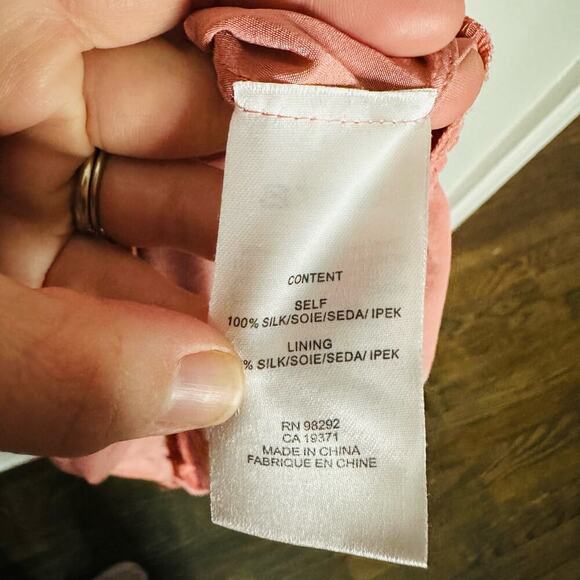 TIBI Women's Light Pink 100% Silk Ruffle Sleeveless Wide Leg Jumpsuit Size 0 - Picture 6 of 13